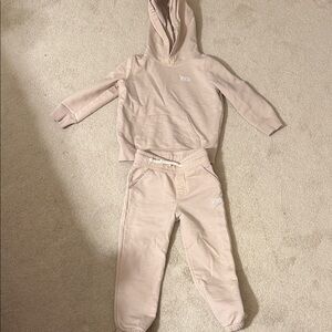 Kith Kids Beige Hoodie and Jogger Set